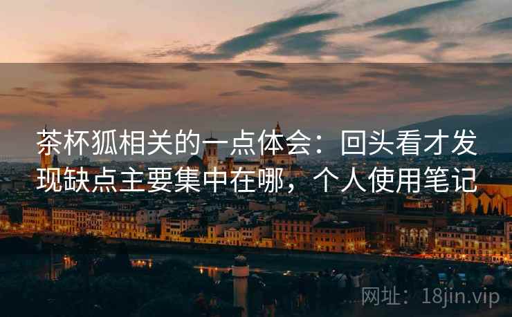 茶杯狐相关的一点体会：回头看才发现缺点主要集中在哪，个人使用笔记