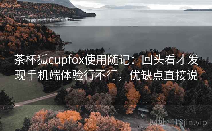 茶杯狐cupfox使用随记：回头看才发现手机端体验行不行，优缺点直接说