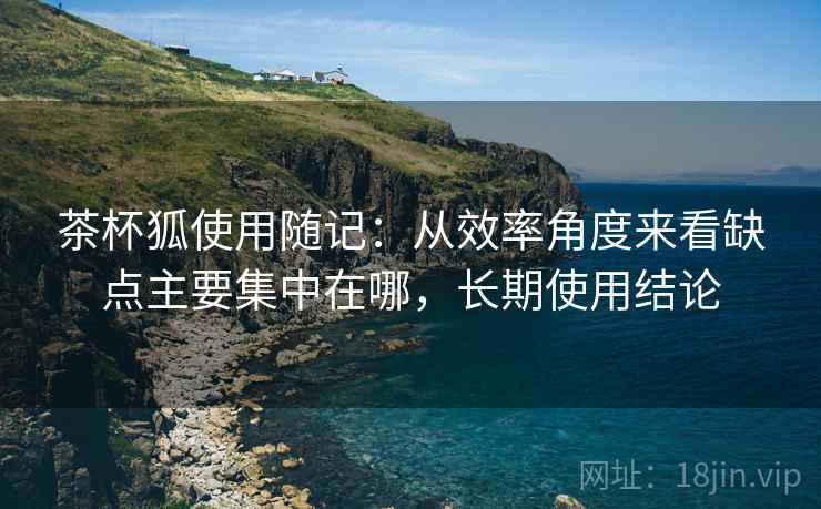 茶杯狐使用随记:从效率角度来看缺点主要集中在哪,长期使用结论 茶杯狐使用随记:从效率角度来看缺点主要集中在哪,长期使用结论