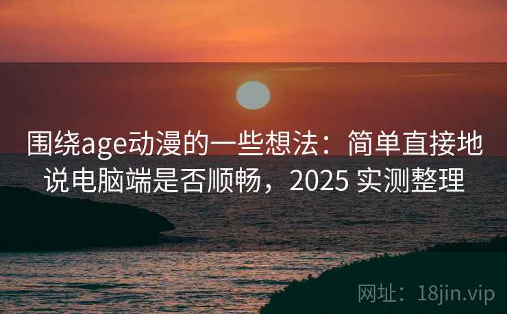围绕age动漫的一些想法：简单直接地说电脑端是否顺畅，2025 实测整理